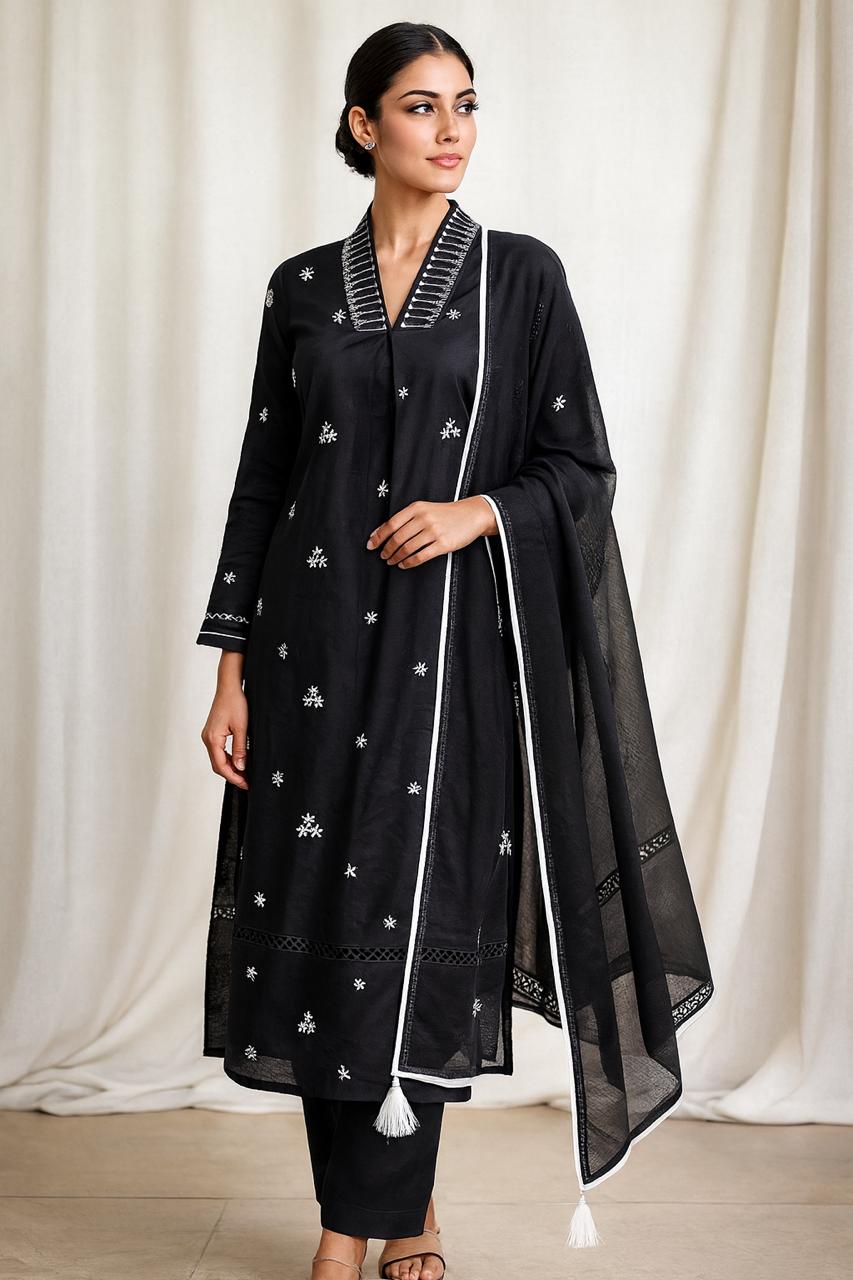 Zoe - Starlit Bloom Cotton Suit Set