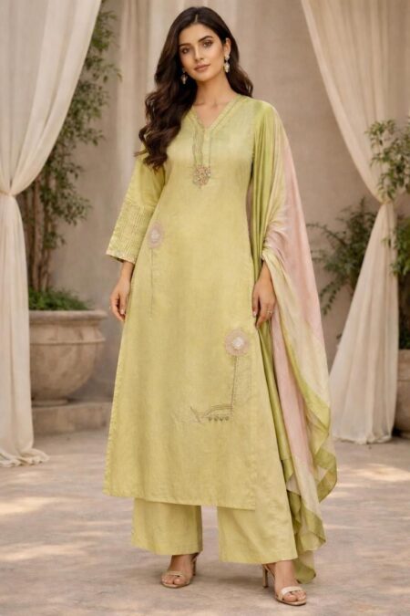 Novera - Buttercup Bloom Blended Linen Suit Set