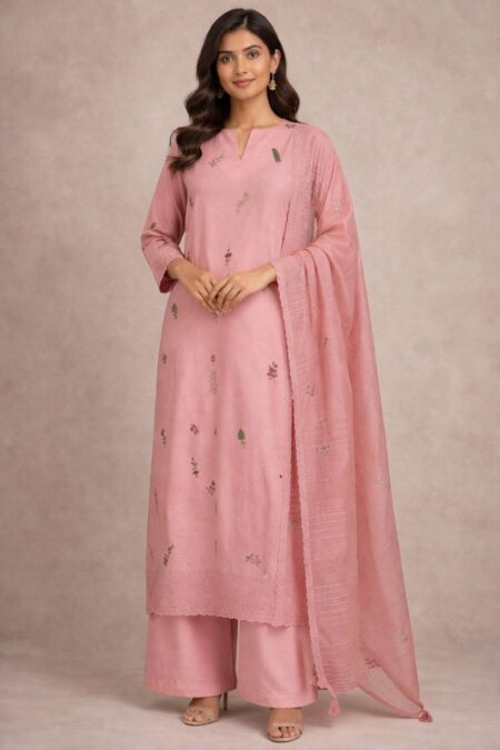 Novera - Blush Meadow Crushed Cotton Suit Set